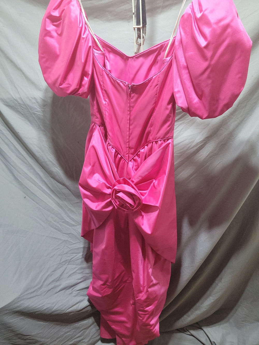 Vintage 80s ILGWU Hot Pink Party/Prom Dress